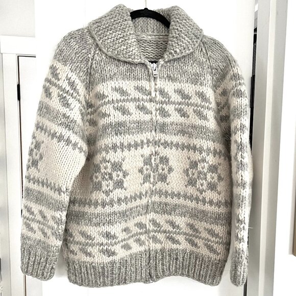Vintage Unisex Cowichan Full Zip Wool Sweater - Picture 2 of 7